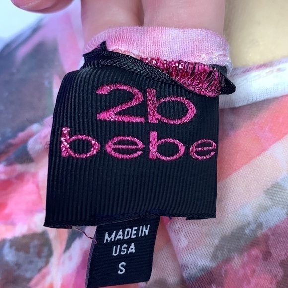 2B Bebe Rainbow Tie Dye Zebra Lightweight Sleeveless Tank Top Size Small - Picture 7 of 9